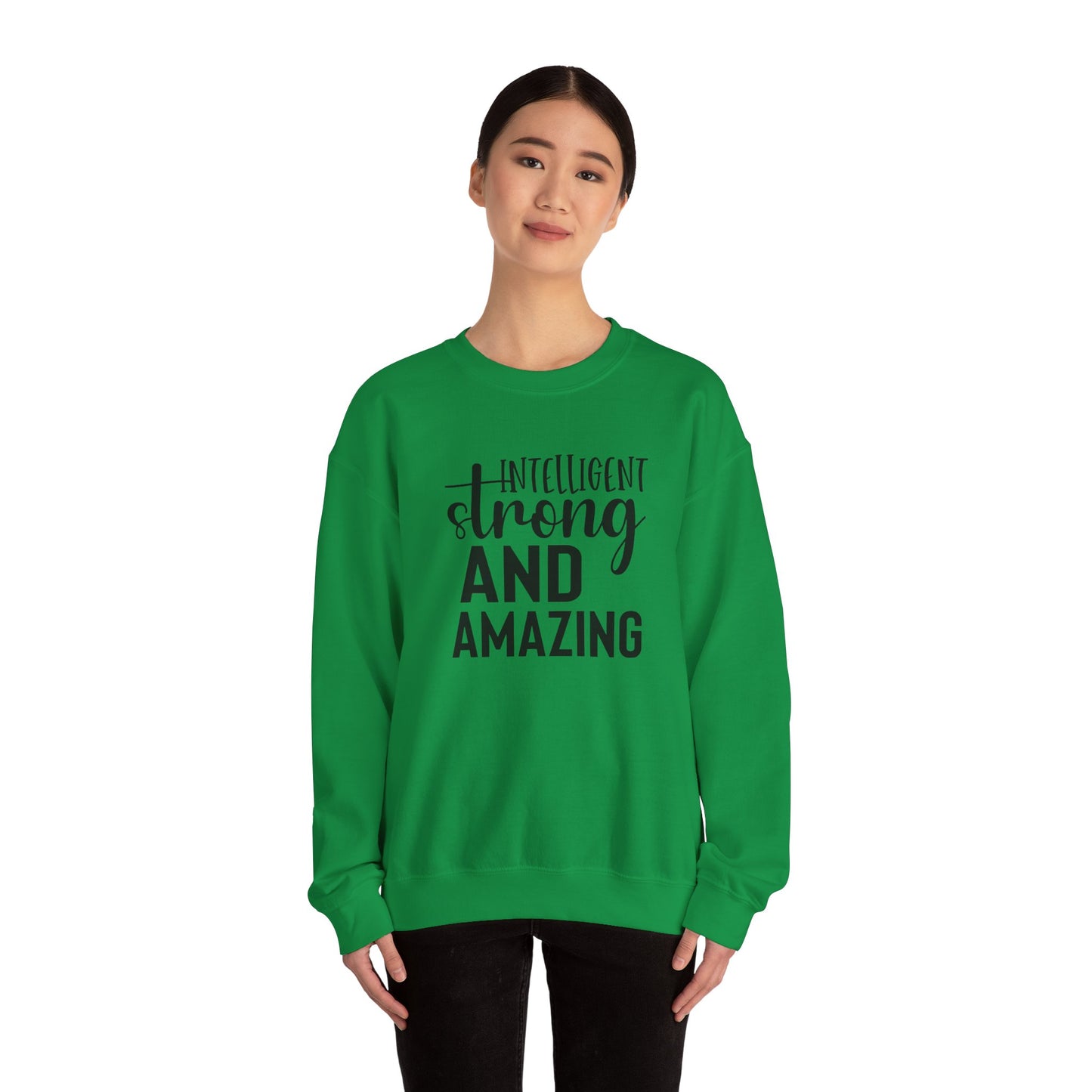 Intelligent Strong And Amazing Unisex Heavy Blend™ Crewneck Sweatshirt