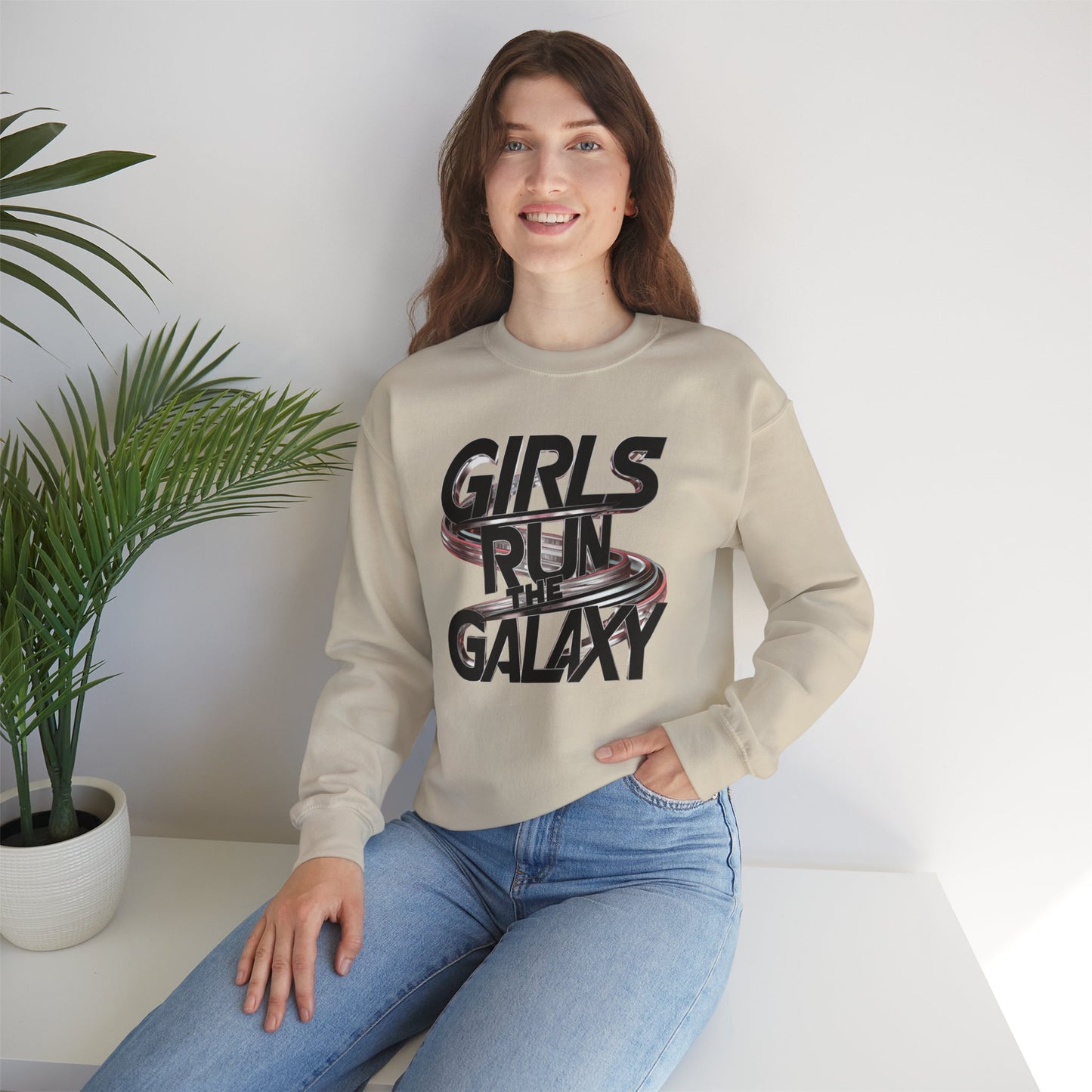 Girls Run The Galaxy Unisex Heavy Blend™ Crewneck Sweatshirt
