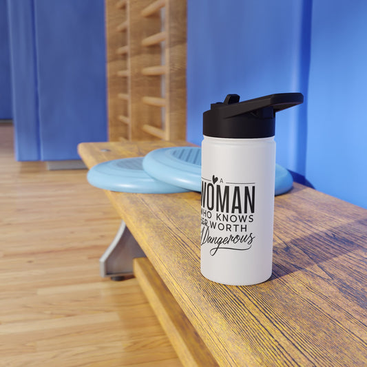 Woman Stainless Steel Water Bottle, Standard Lid
