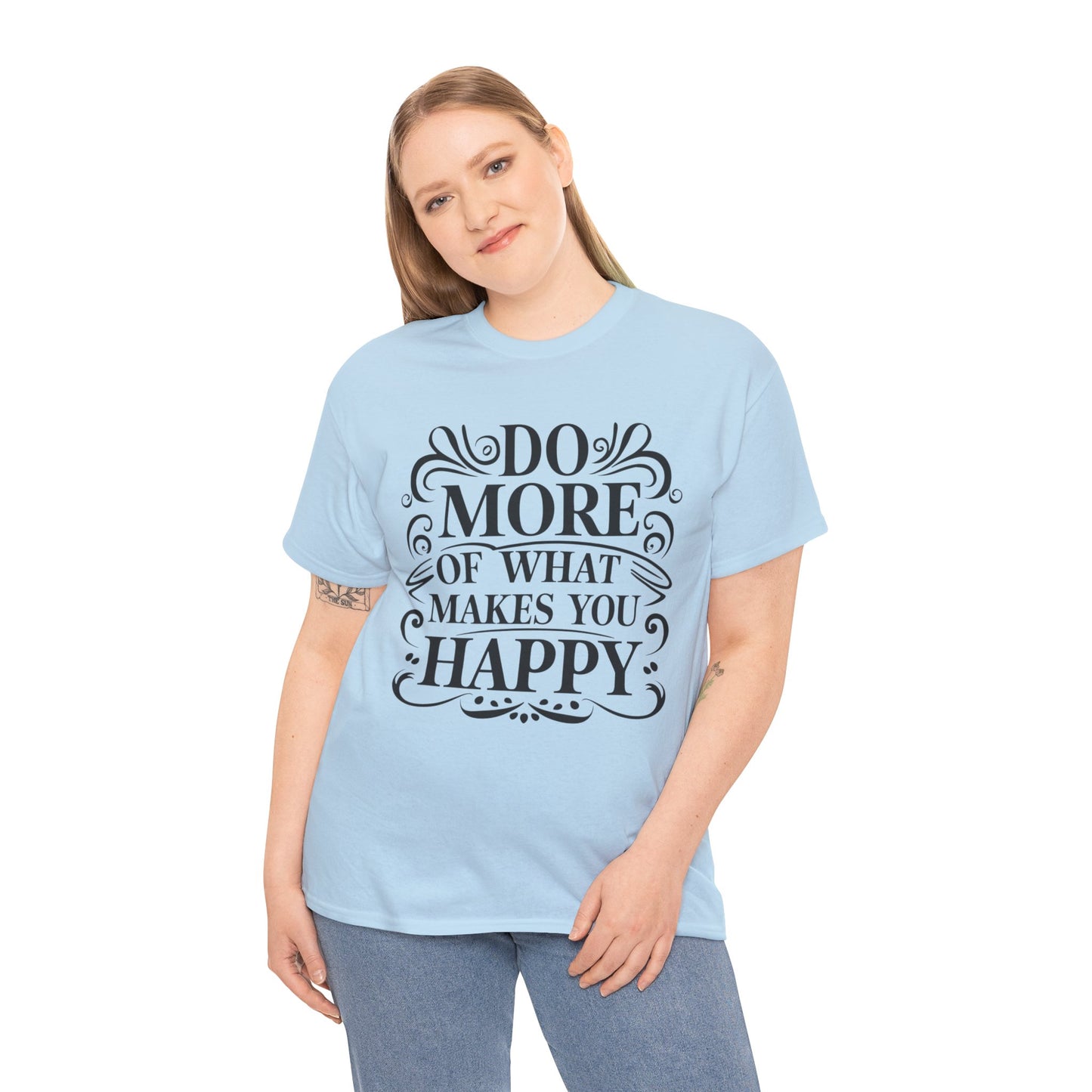 Do More Of What Printed T Shirt with Hearts