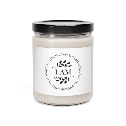 I am Strong Capable Printed Scented Soy Candle, 9oz