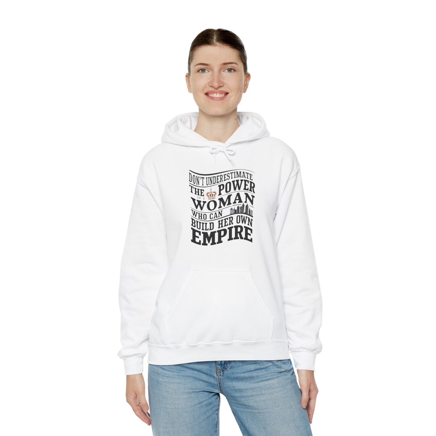 Don't Underestimate Printed Unisex Heavy Blend™ Hooded Sweatshirt