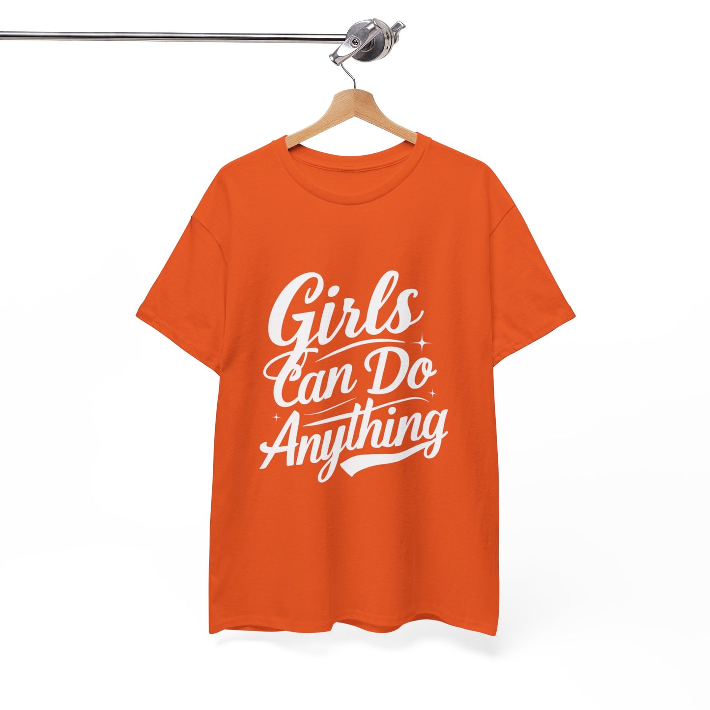 Girls Can Do Anything Women Heavy Cotton Tee