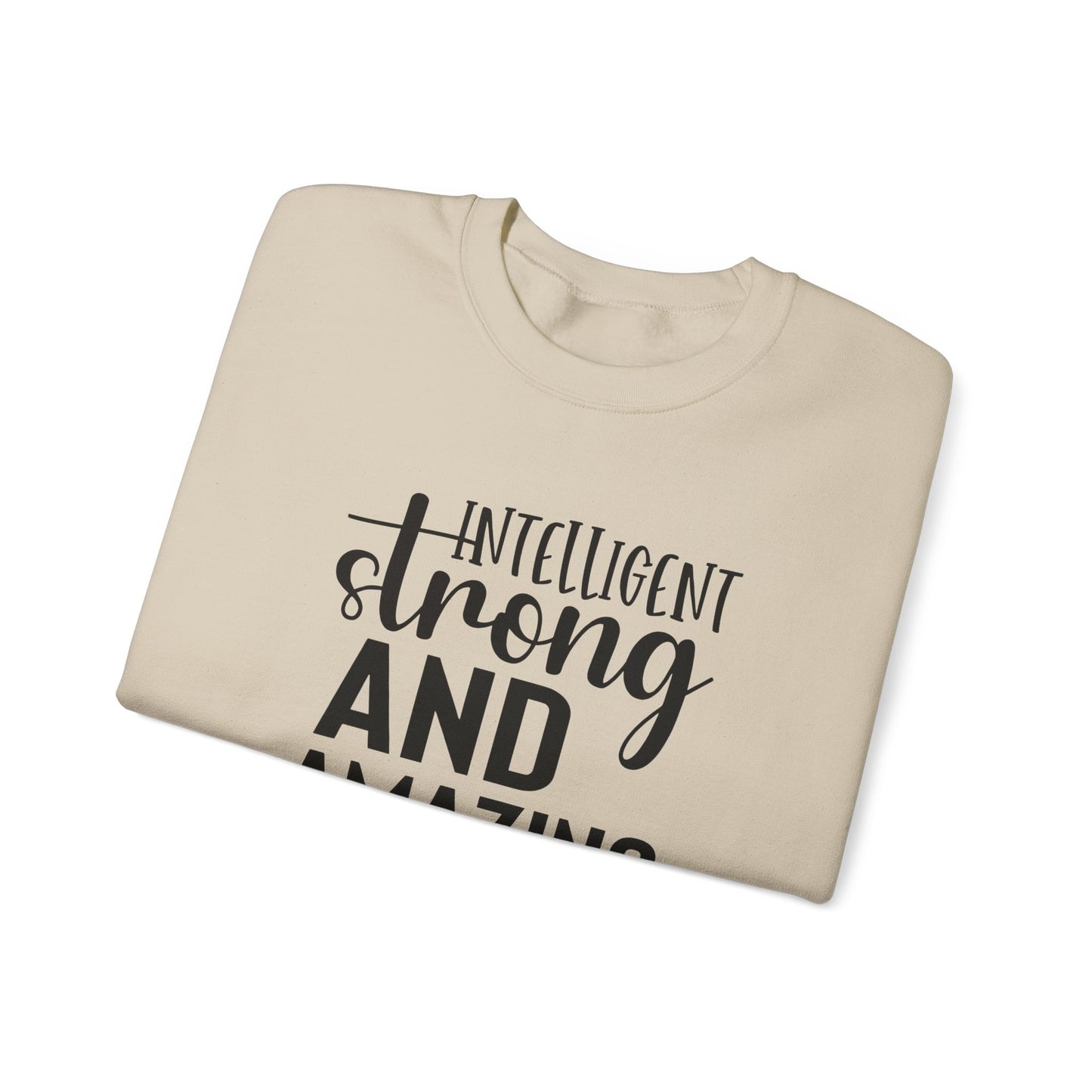 Intelligent Strong And Amazing Unisex Heavy Blend™ Crewneck Sweatshirt
