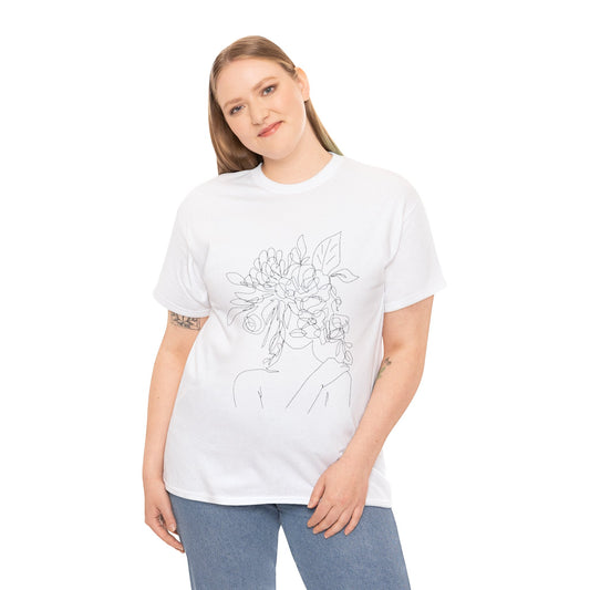 Women Artwork T Shirt with Hearts