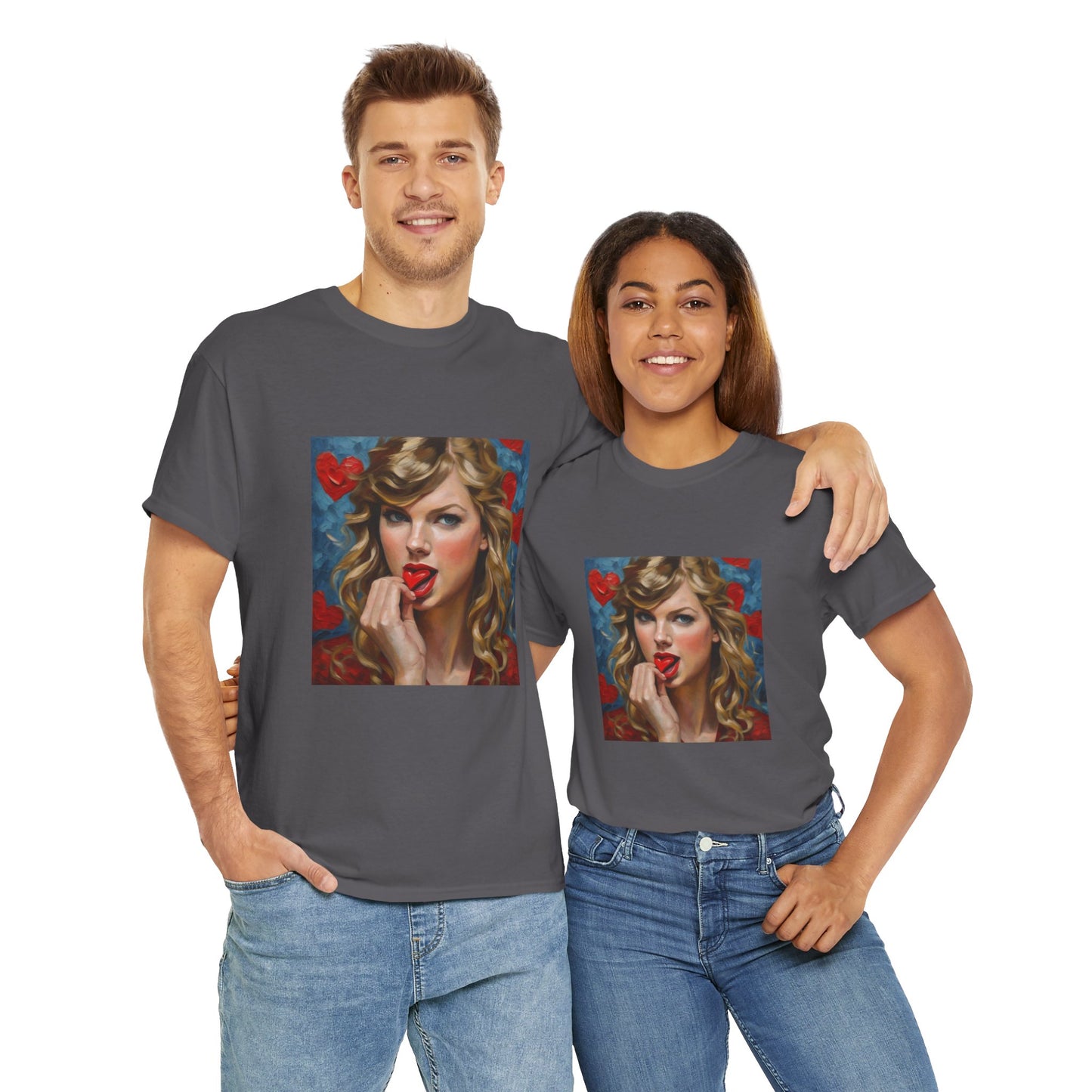 Taylor Swift T Shirt with Hearts