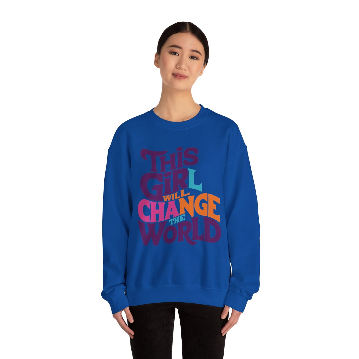 This Girl Will Change the World Unisex Heavy Blend™ Crewneck Sweatshirt