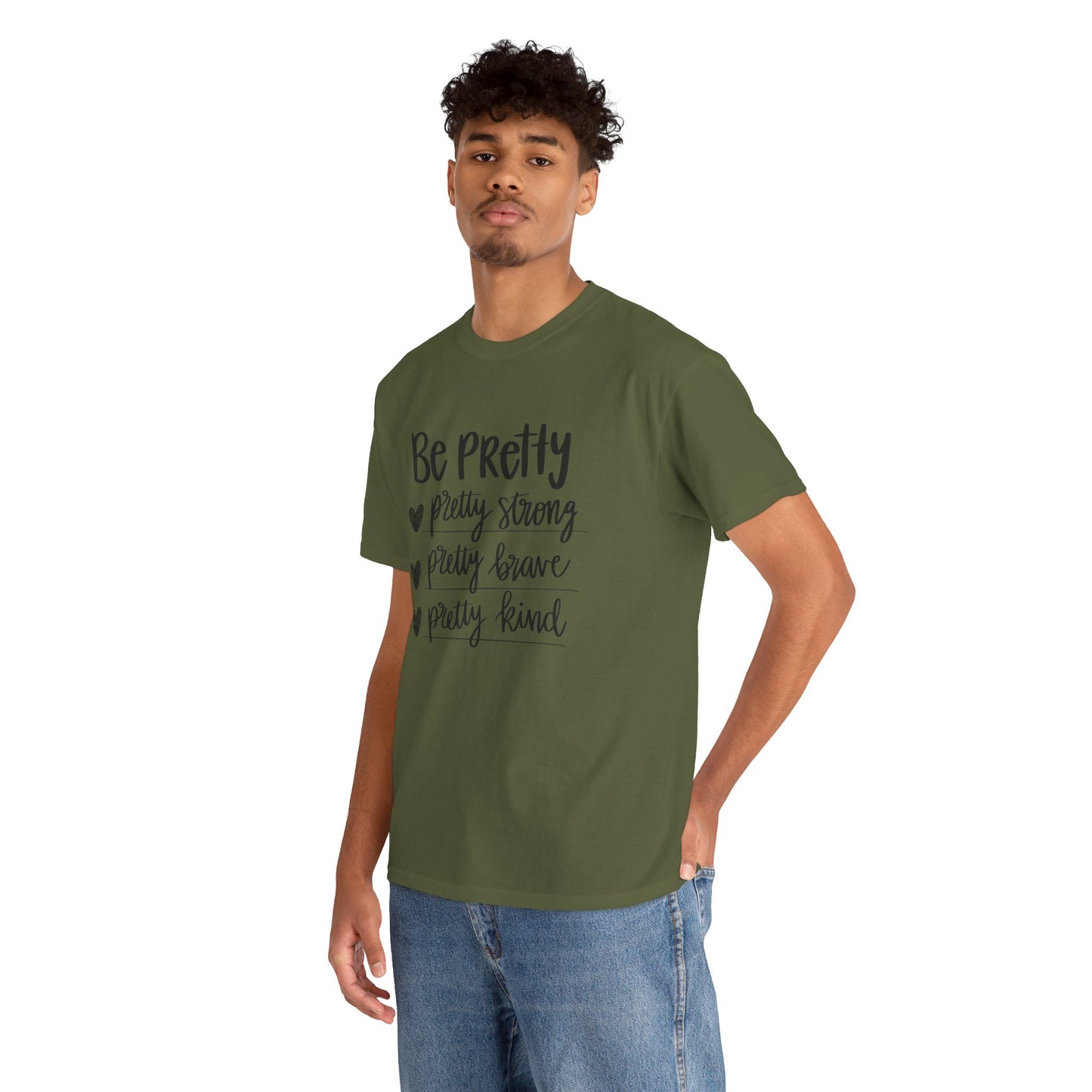 Be Pretty Printed T Shirt with Hearts