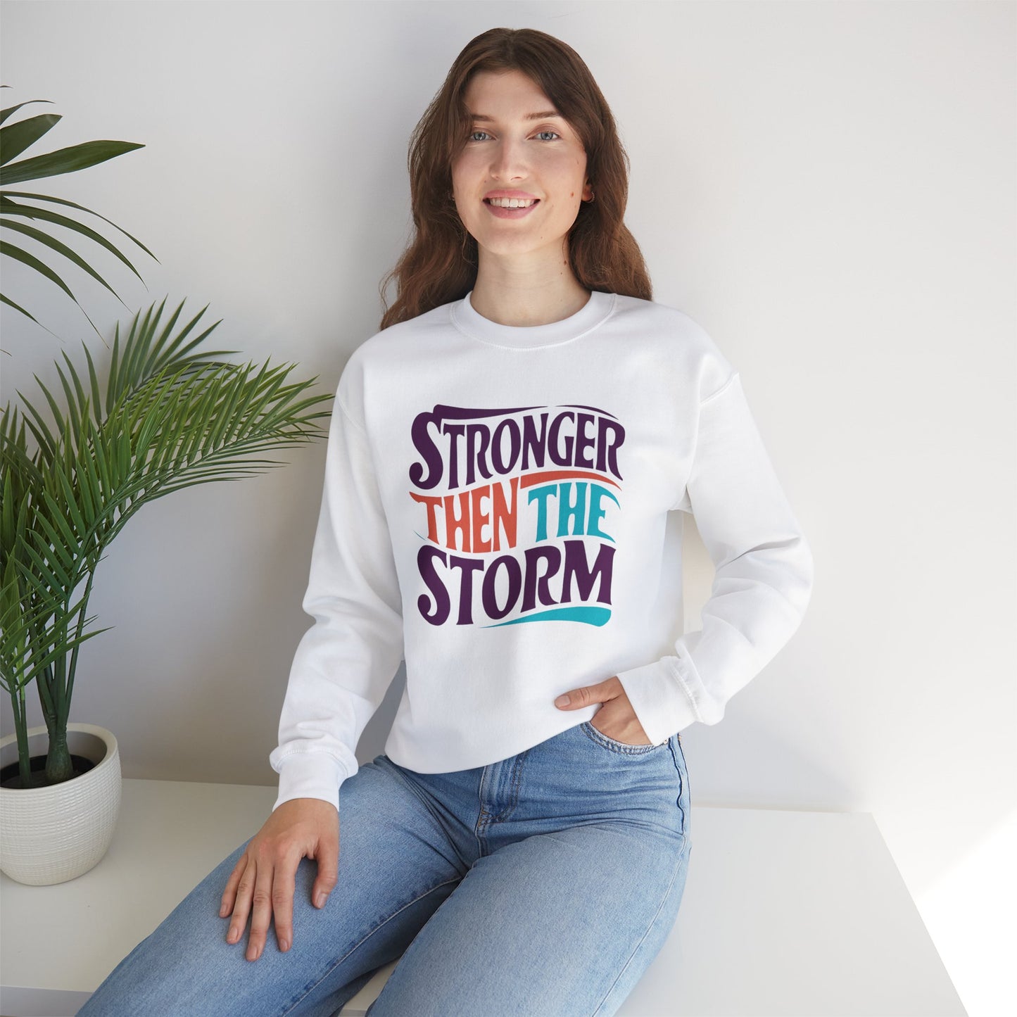 Stronger Then The Storm Unisex Heavy Blend™ Crewneck Sweatshirt