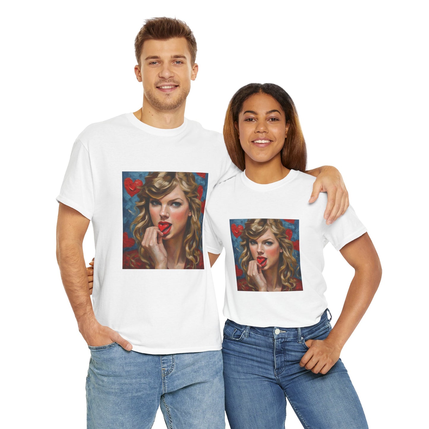 Taylor Swift T Shirt with Hearts