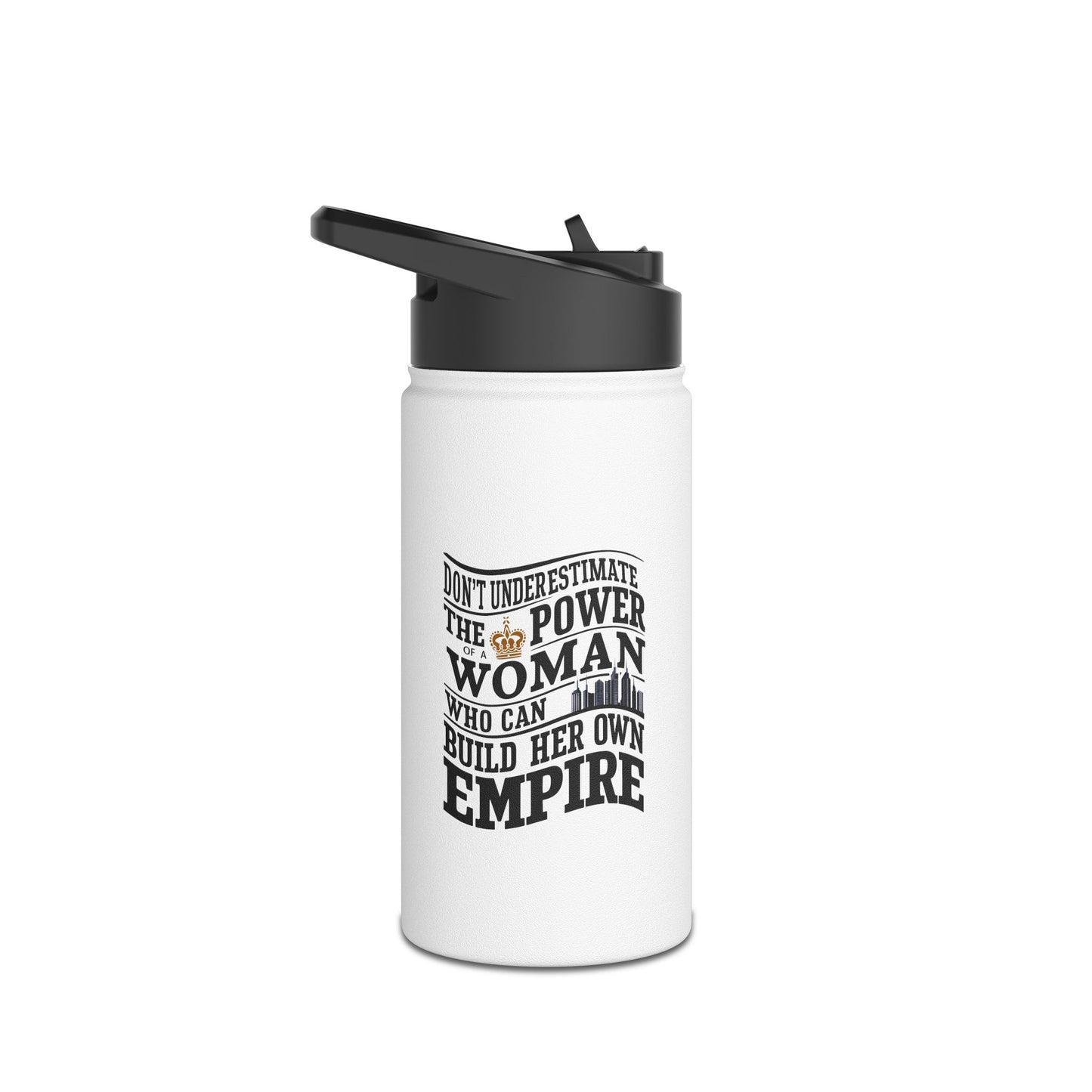 Dont Underestimate  Stainless Steel Water Bottle, Standard Lid