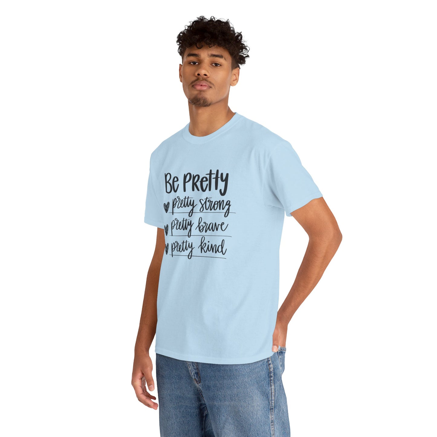 Be Pretty Printed T Shirt with Hearts