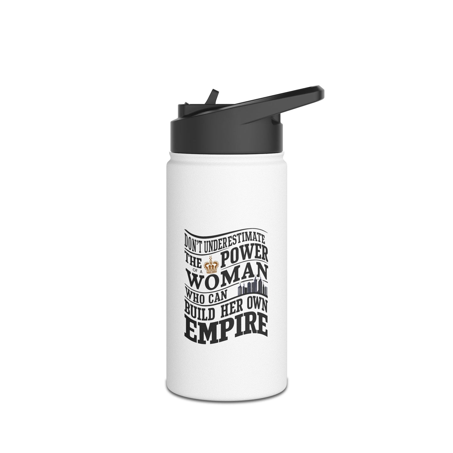 Dont Underestimate  Stainless Steel Water Bottle, Standard Lid
