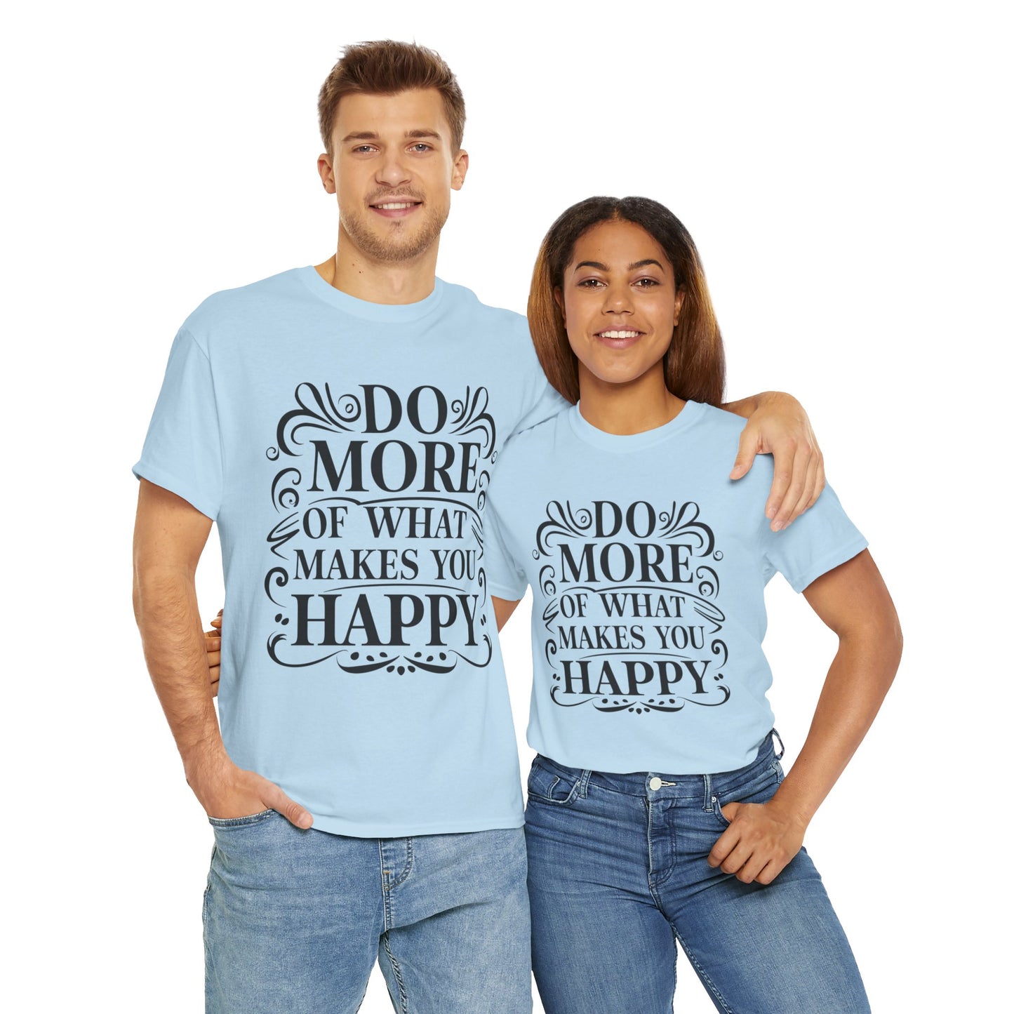 Do More Of What Printed T Shirt with Hearts