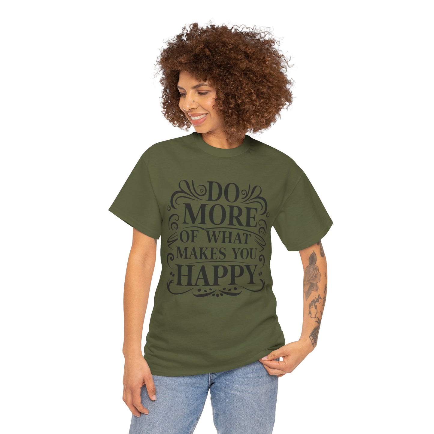Do More Of What Printed T Shirt with Hearts