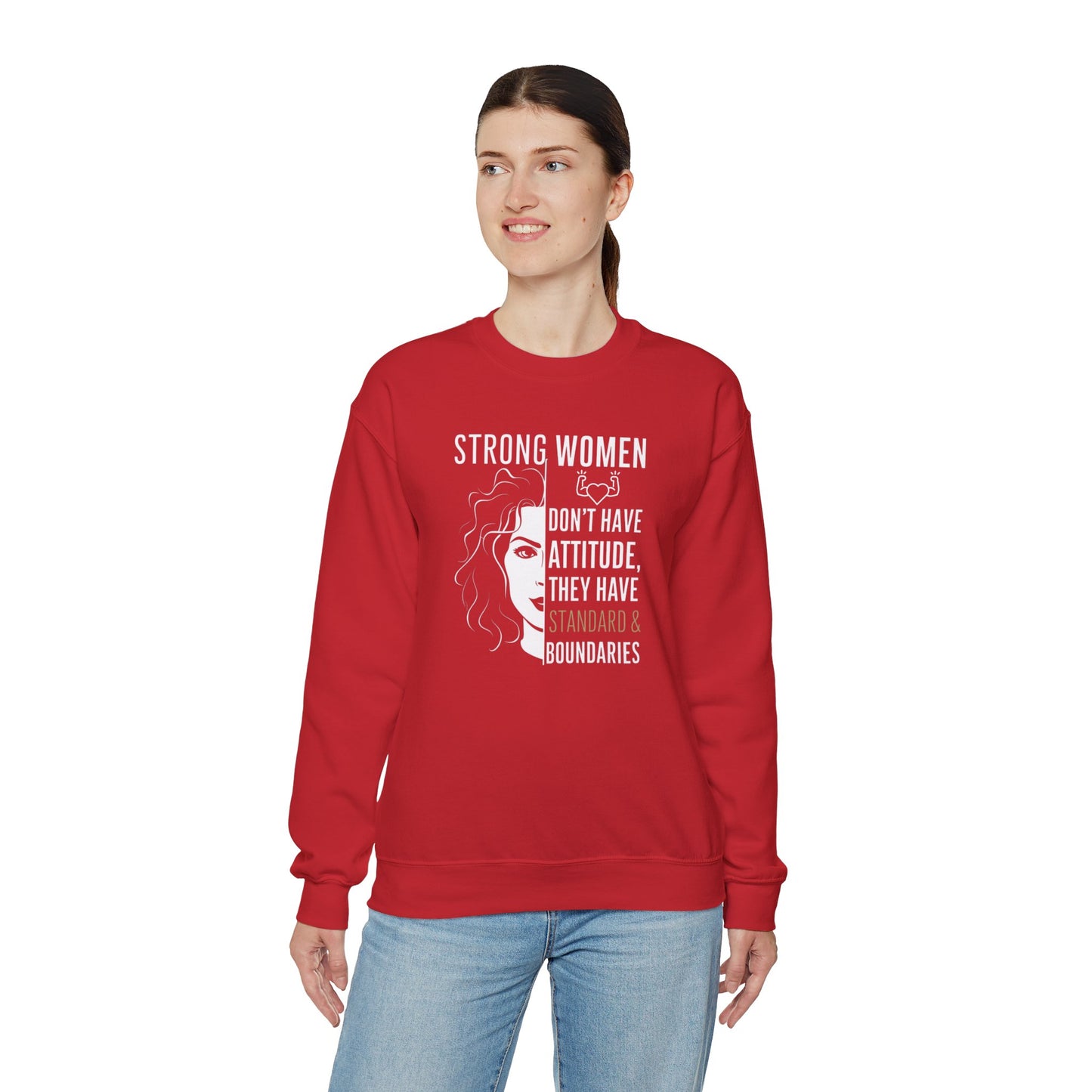Strong Women Don't Have Attitude  Unisex Heavy Blend™ Crewneck Sweatshirt