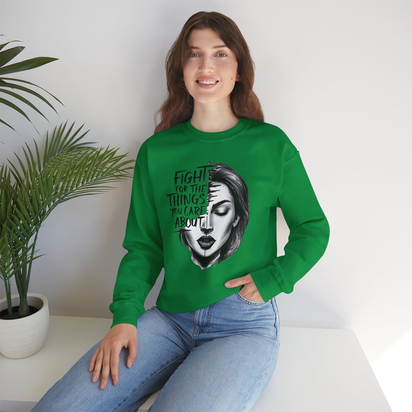 Fight For The Things You Care About Unisex Heavy Blend™ Crewneck Sweatshirt