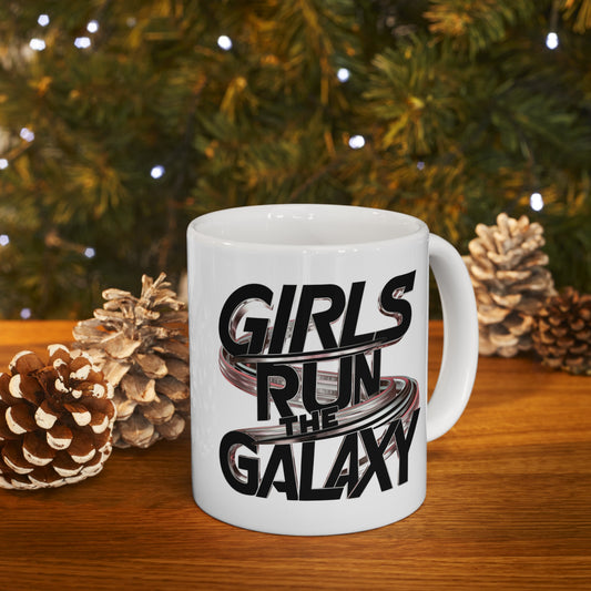 Girls Run Printed Ceramic Mug, (11oz, 15oz)