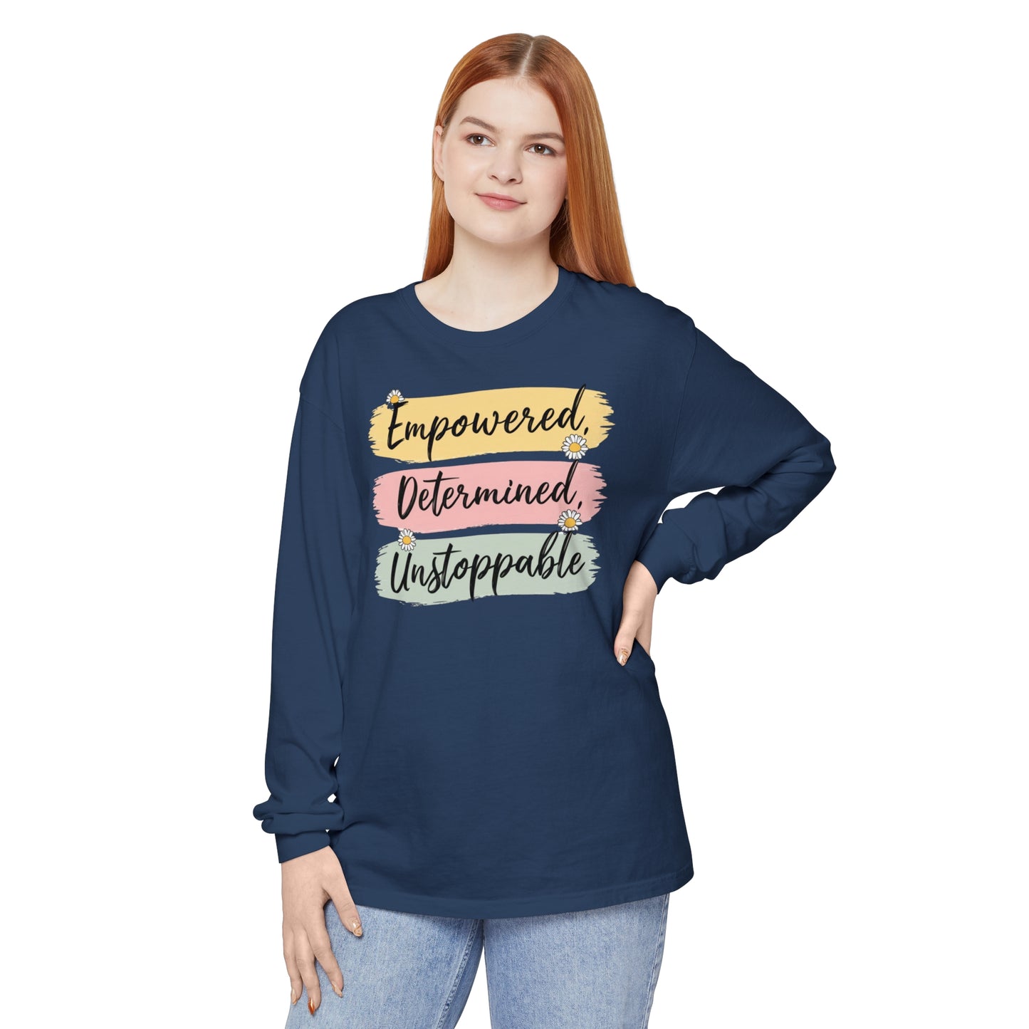 Empowered Women Garment-dyed Long Sleeve T-Shirt