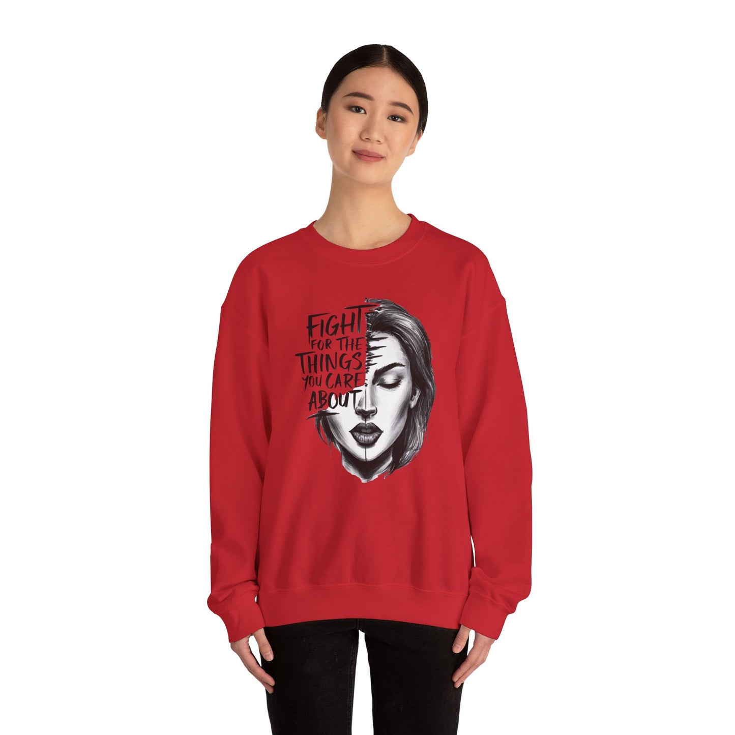 Fight For The Things You Care About Unisex Heavy Blend™ Crewneck Sweatshirt