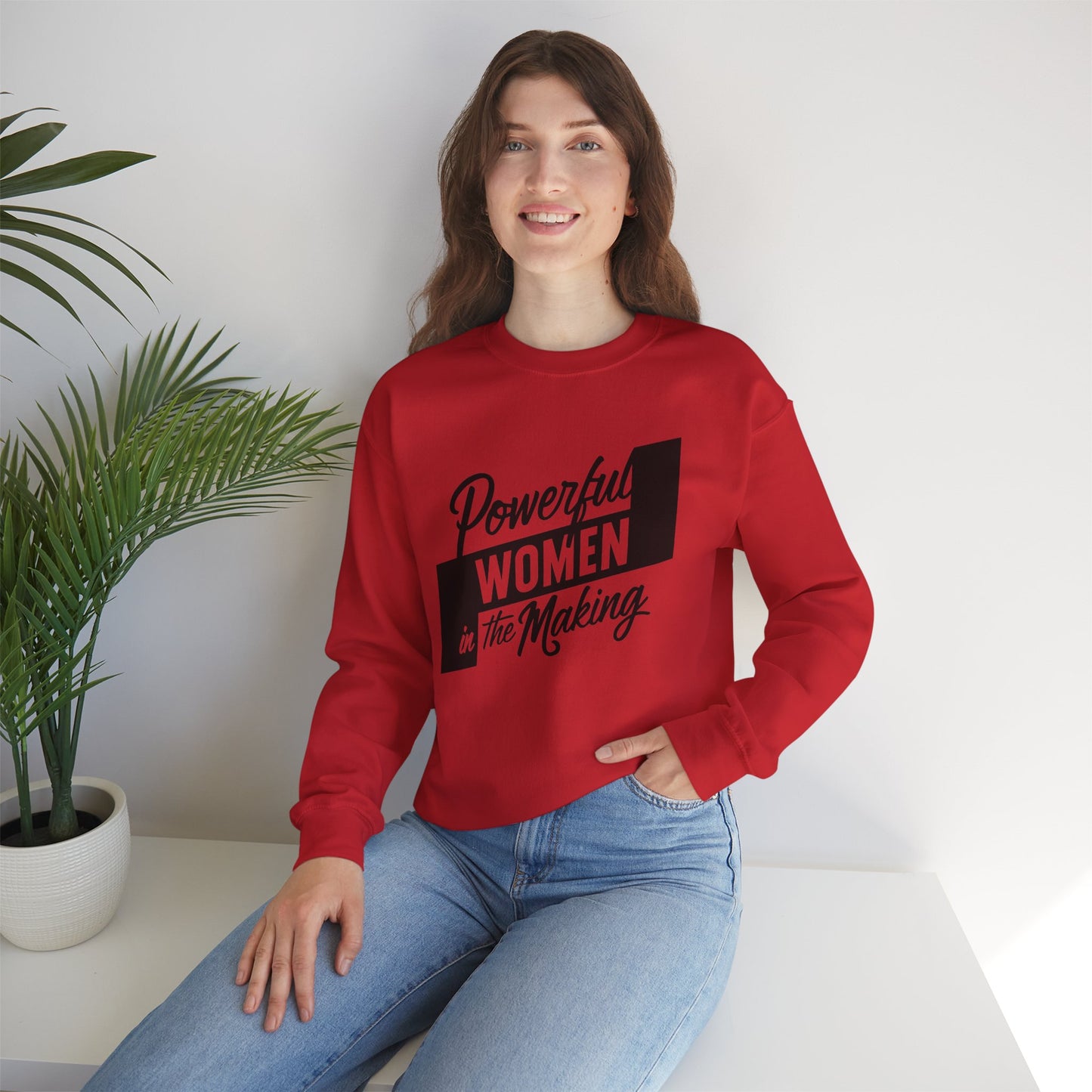 Powerful Women In The Making Unisex Heavy Blend™ Crewneck Sweatshirt