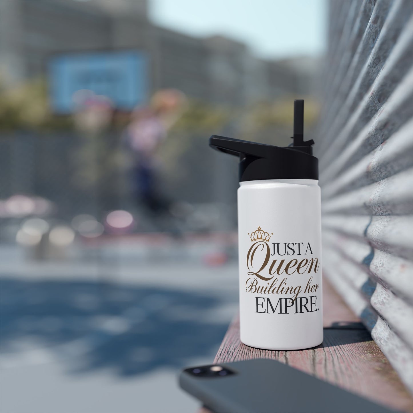 Just A Queen  Stainless Steel Water Bottle, Standard Lid
