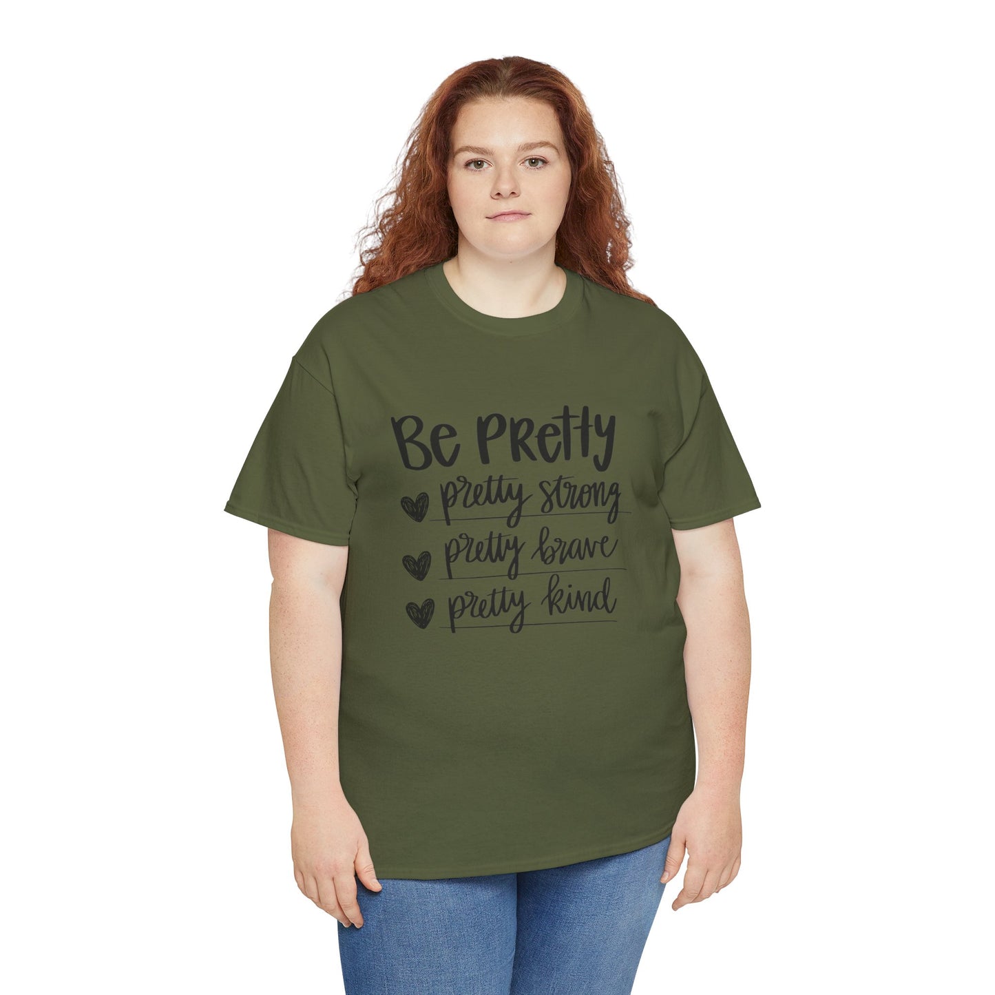 Be Pretty Printed T Shirt with Hearts