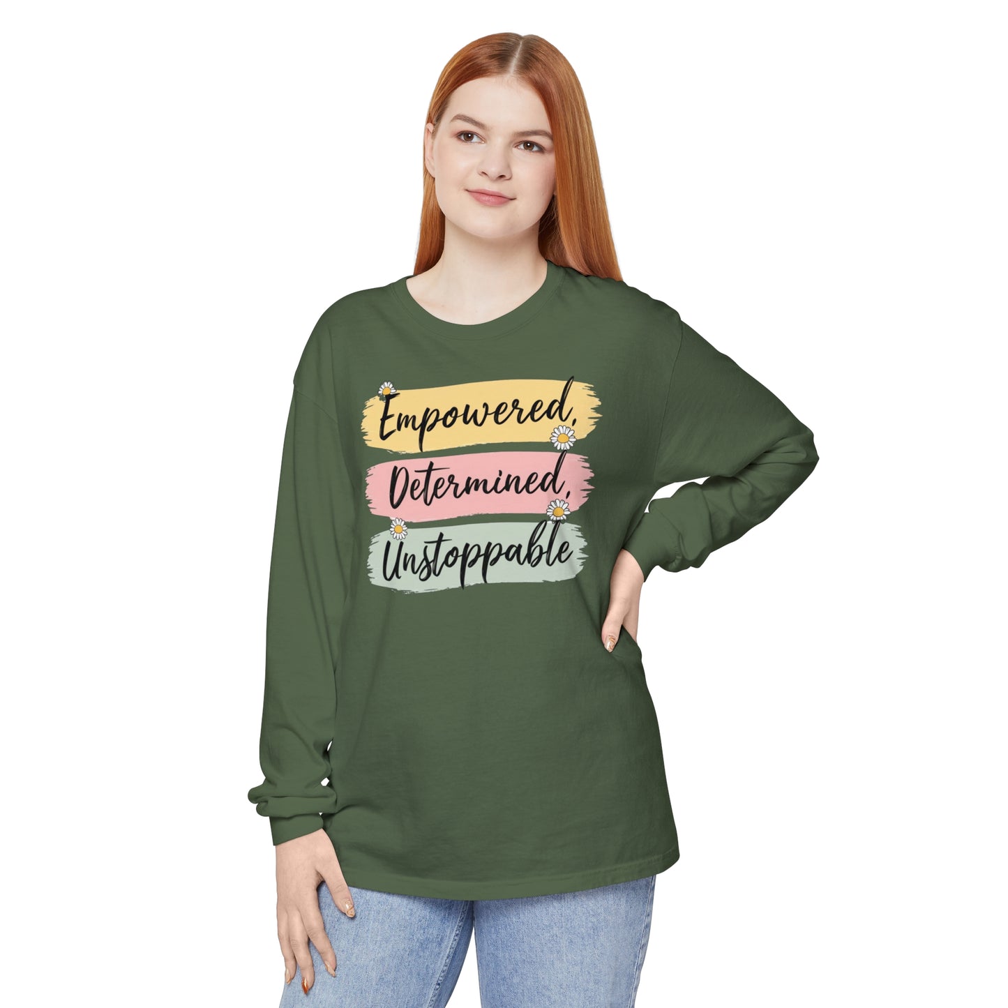 Empowered Women Garment-dyed Long Sleeve T-Shirt