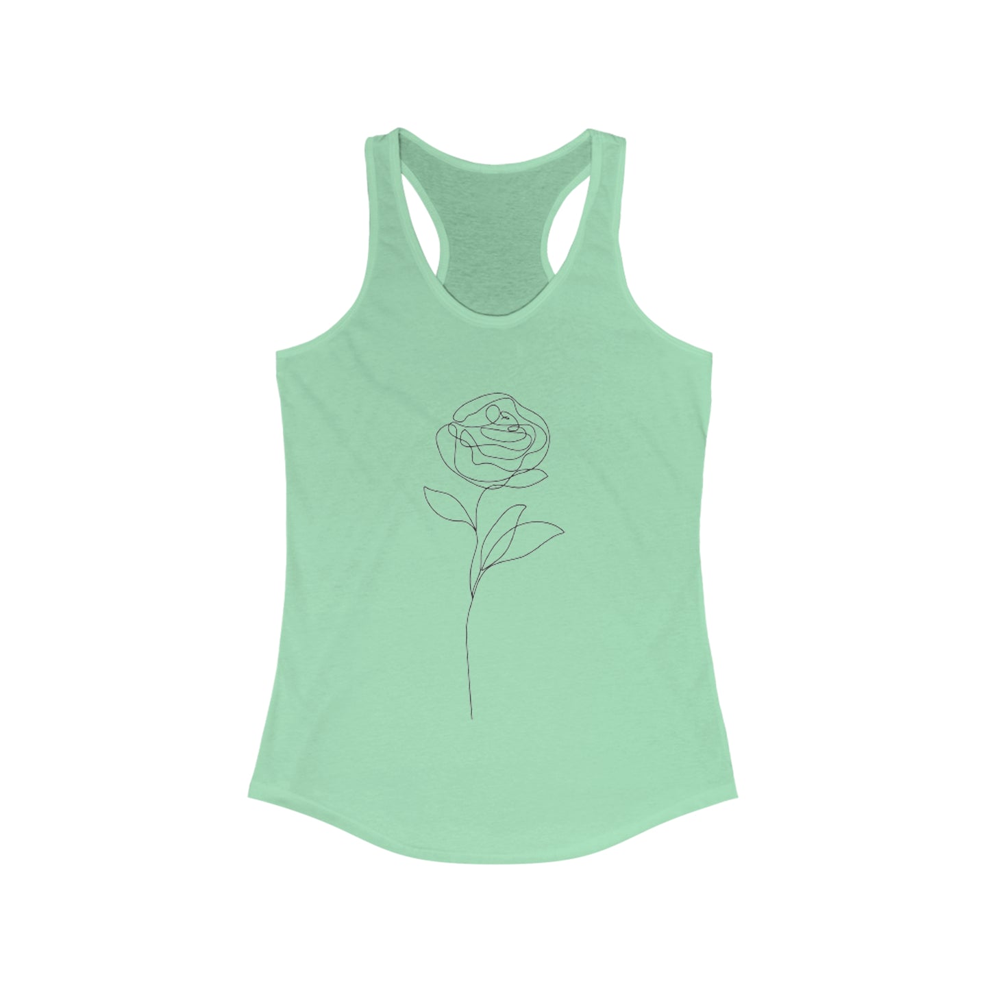 Flower Artwork Tank Top with Hearts