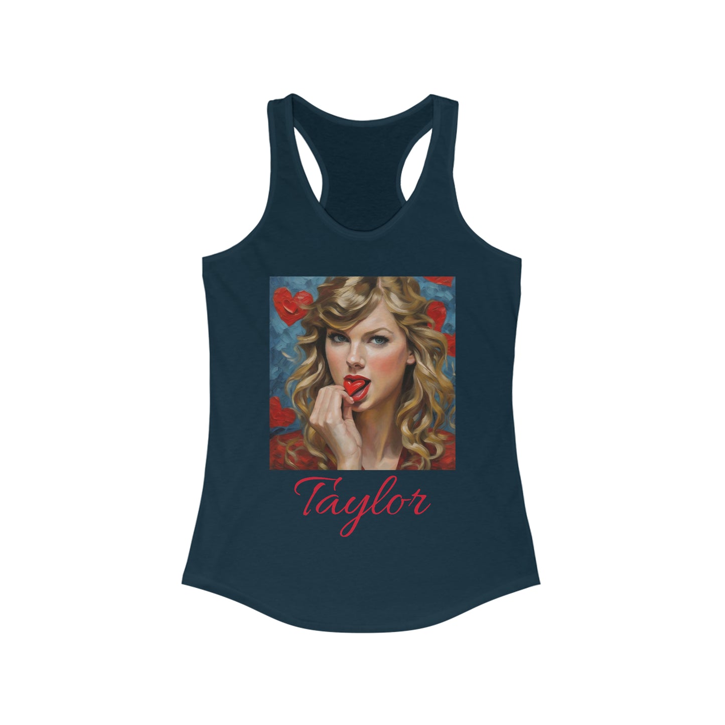 Taylor Swift Tank Top with Hearts