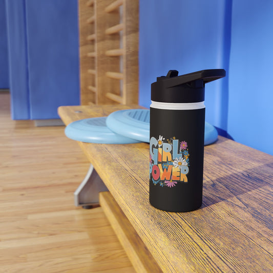 Copy of Girl Power   Stainless Steel Water Bottle, Standard Lid