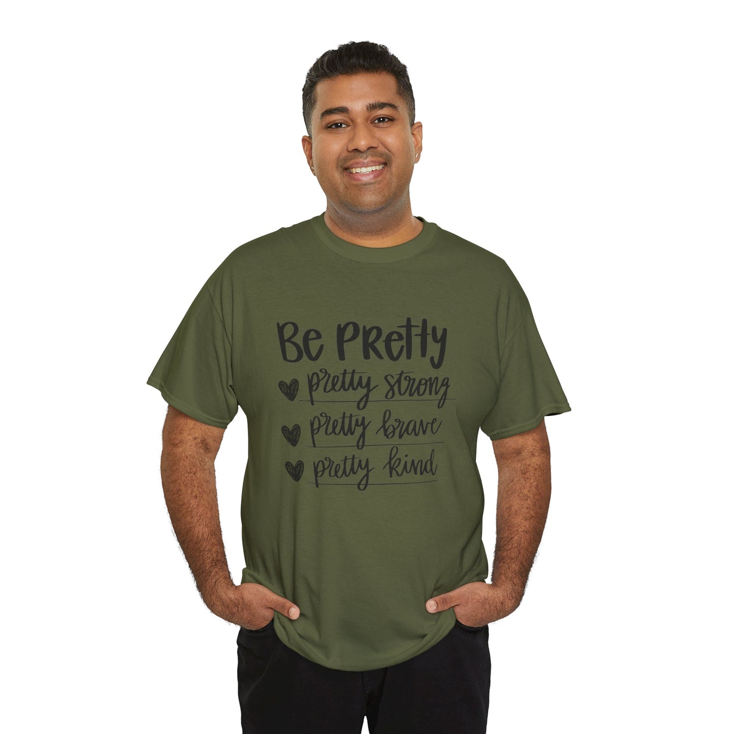Be Pretty Printed T Shirt with Hearts