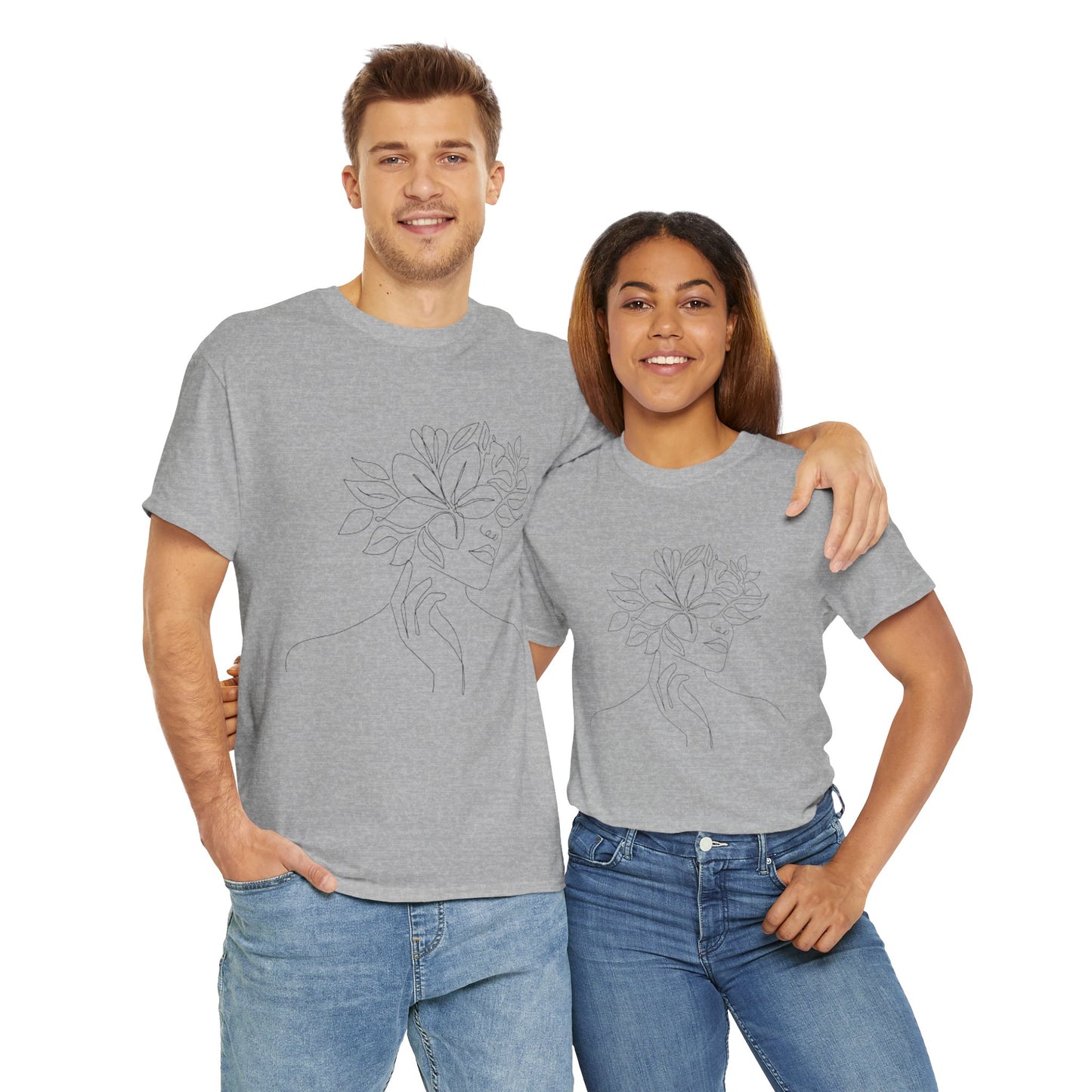 Women Artwork T Shirt with Hearts