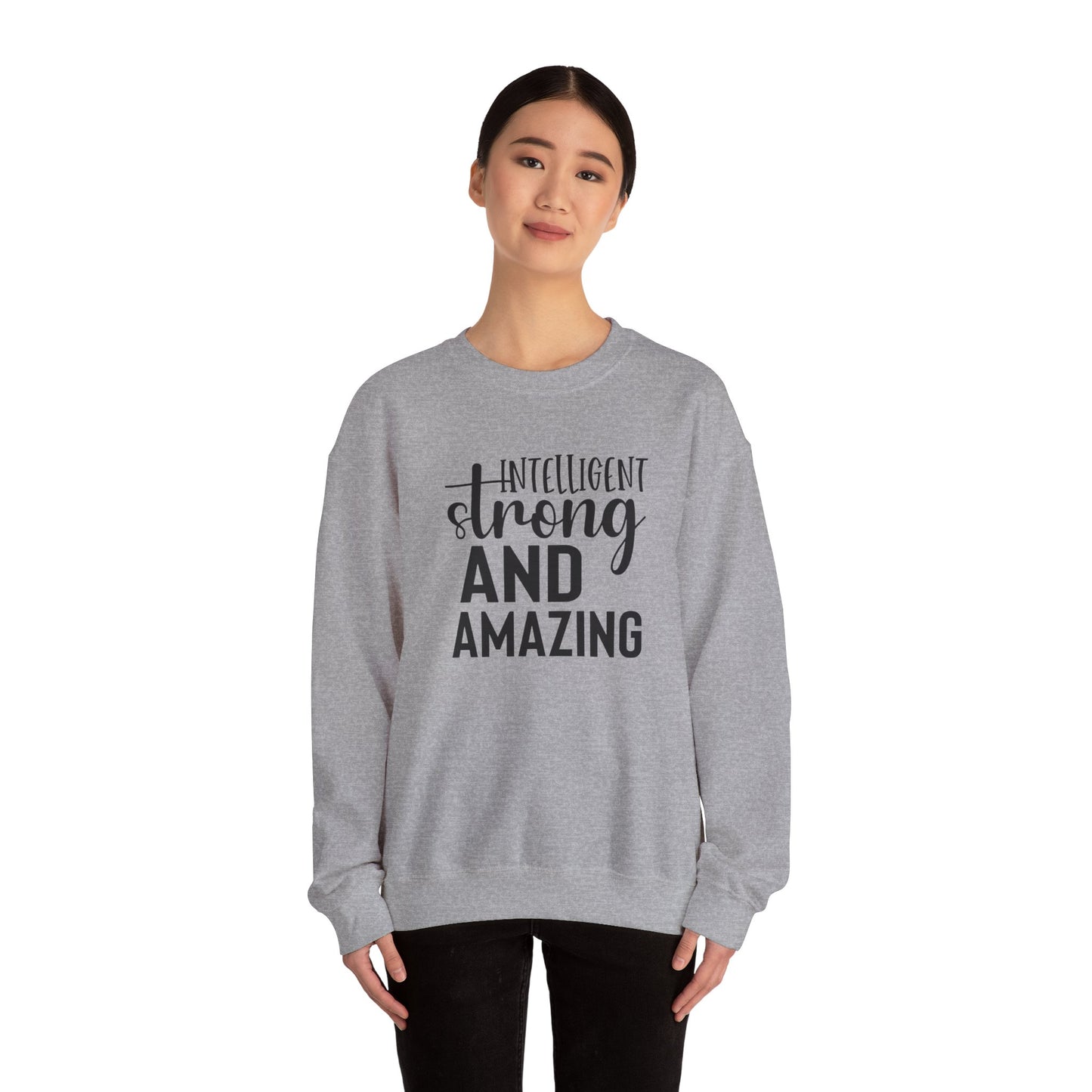 Intelligent Strong And Amazing Unisex Heavy Blend™ Crewneck Sweatshirt