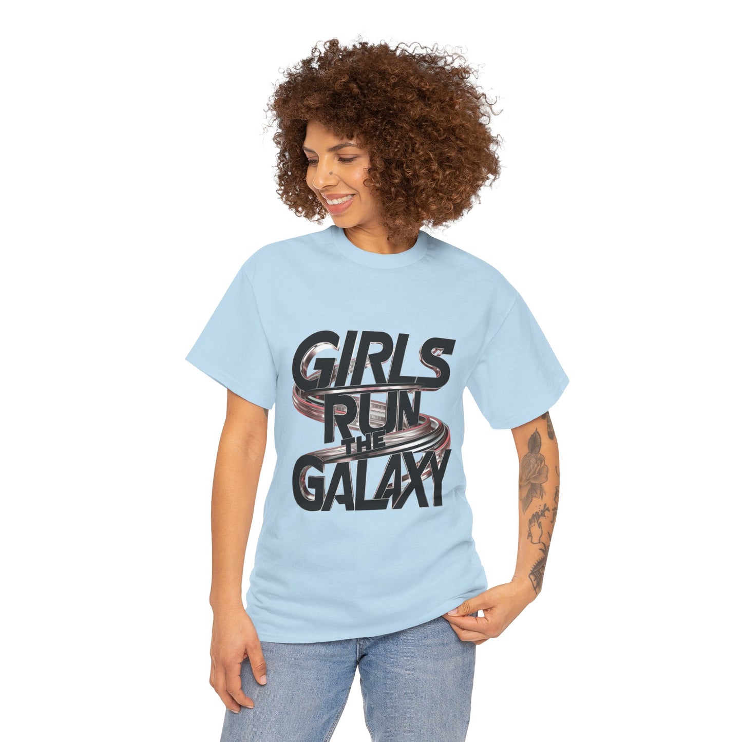 Girl Run The Galaxy T Shirt with Hearts