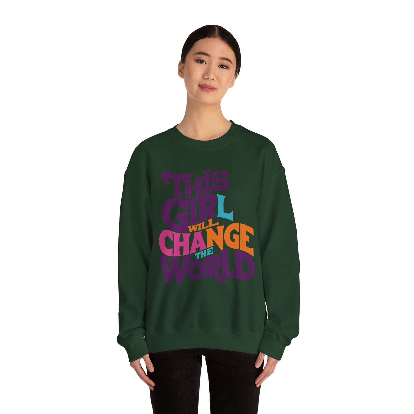 This Girl Will Change the World Unisex Heavy Blend™ Crewneck Sweatshirt