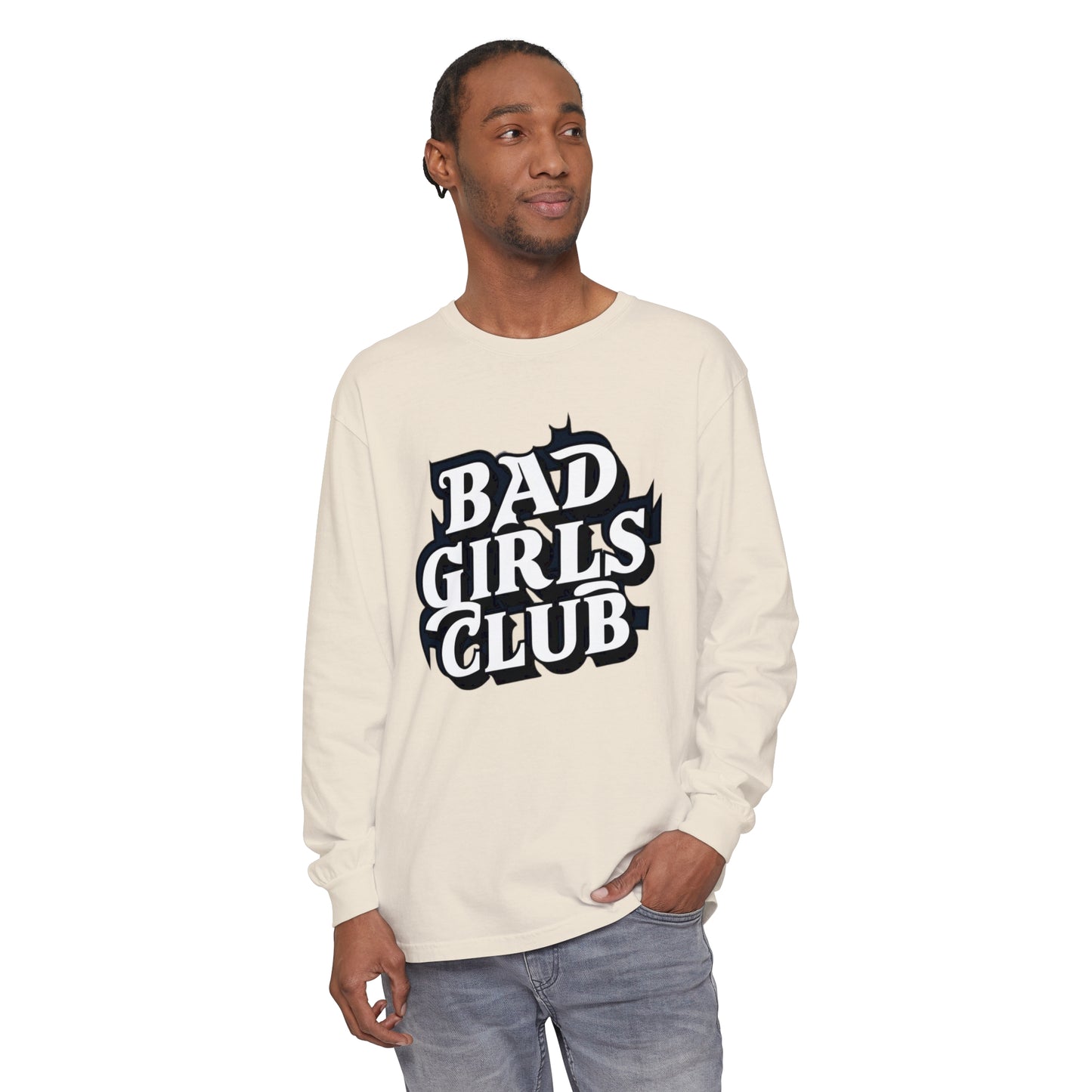 Bad Girls Club Women Garment-dyed Long Sleeve T-Shirt