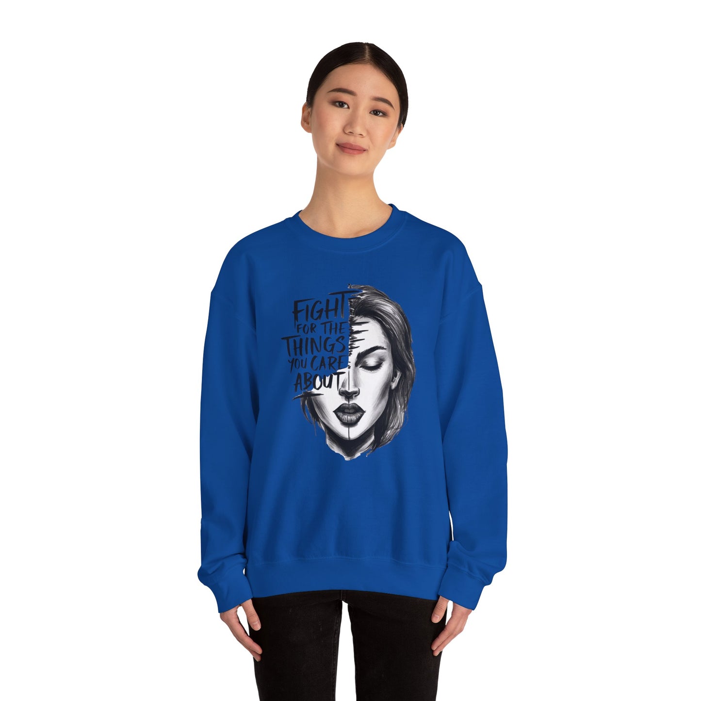 Fight For The Things You Care About Unisex Heavy Blend™ Crewneck Sweatshirt