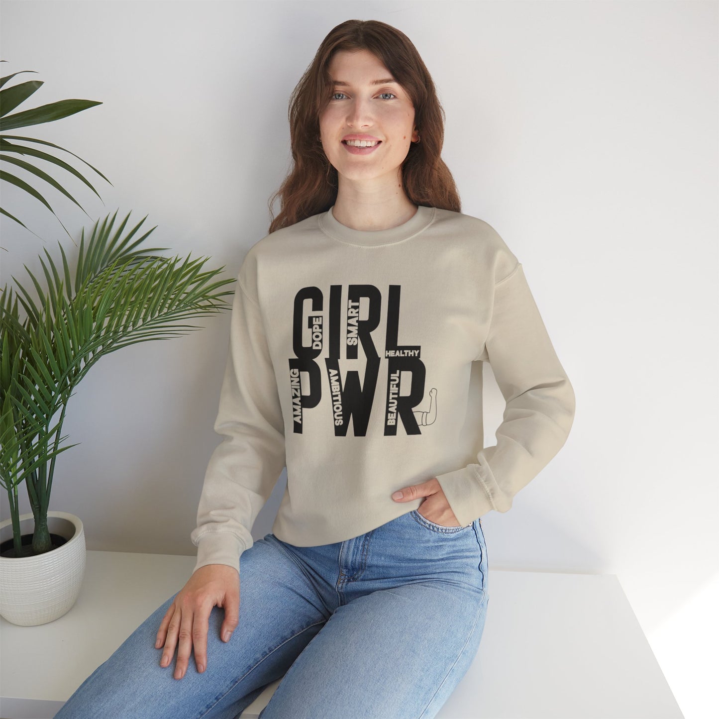 Girl PWR Unisex Heavy Blend™ Crewneck Sweatshirt