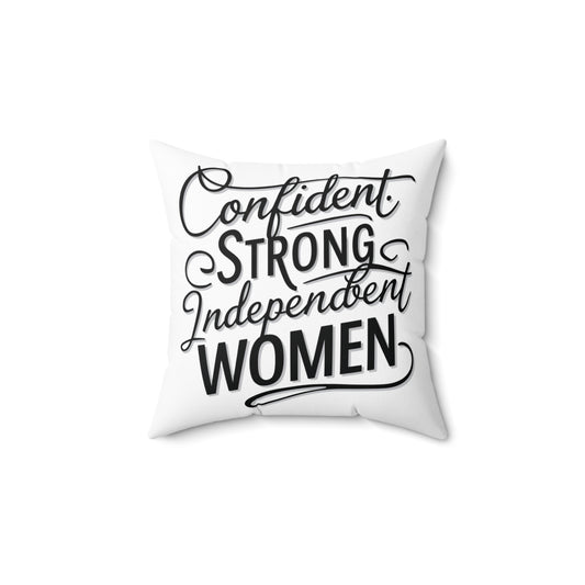 Confident Spun Polyester Square Pillow