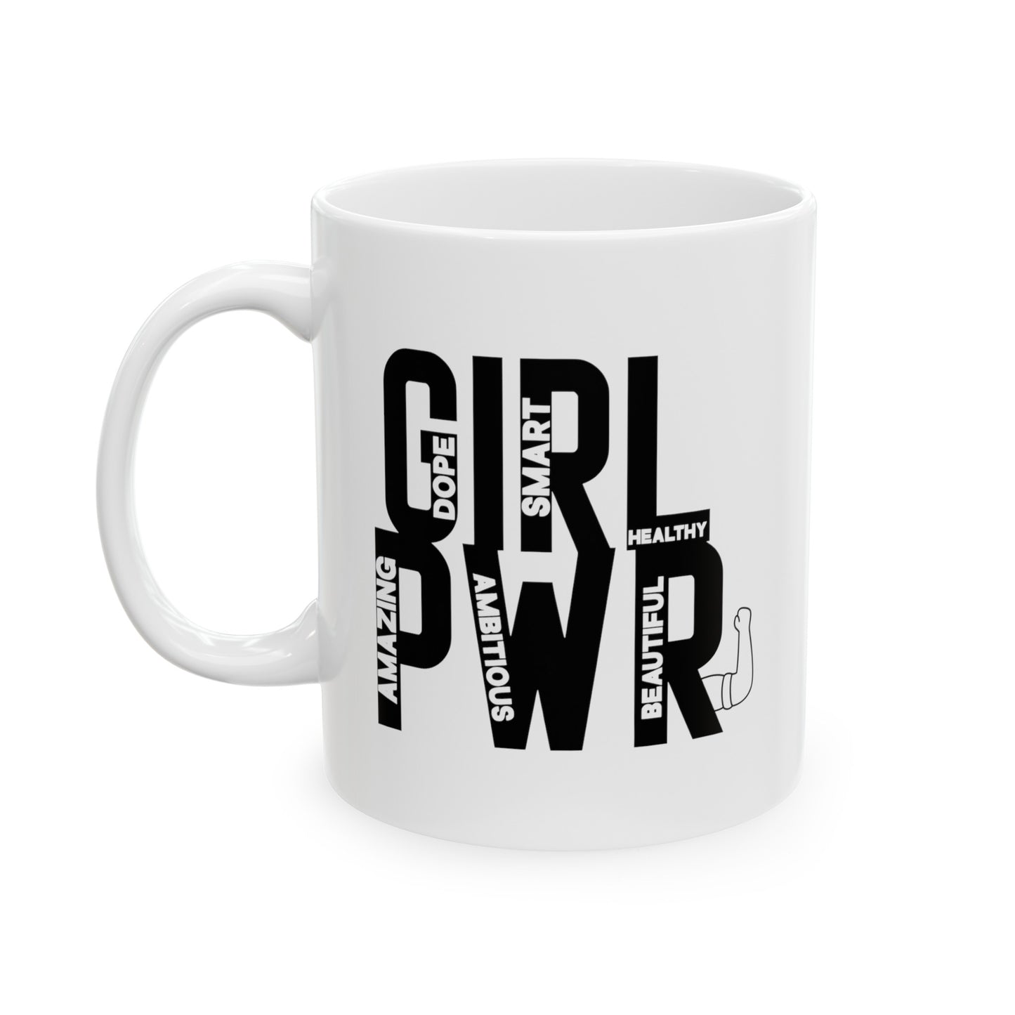 Girl PWR Ceramic Mug, (11oz, 15oz)
