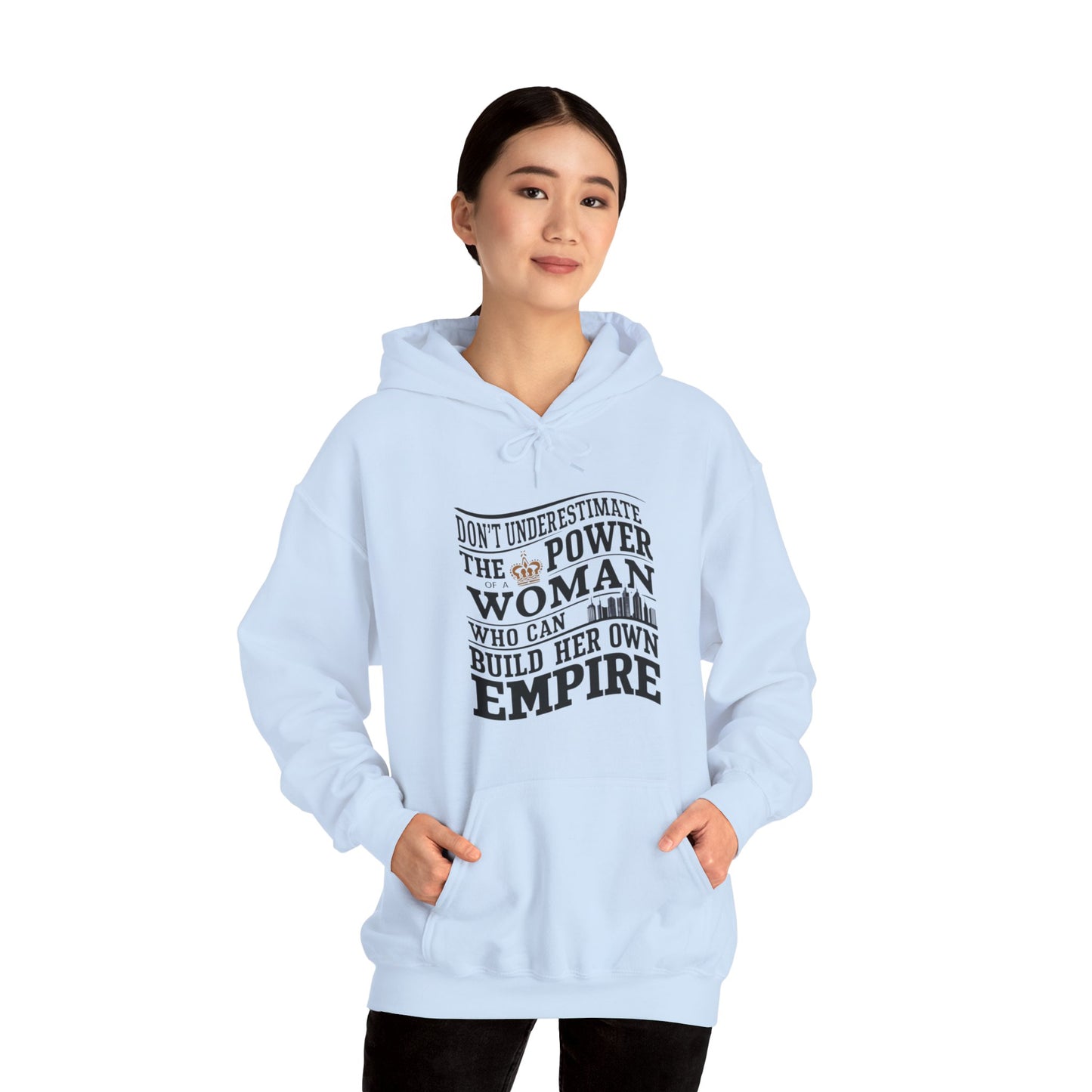 Don't Underestimate Printed Unisex Heavy Blend™ Hooded Sweatshirt