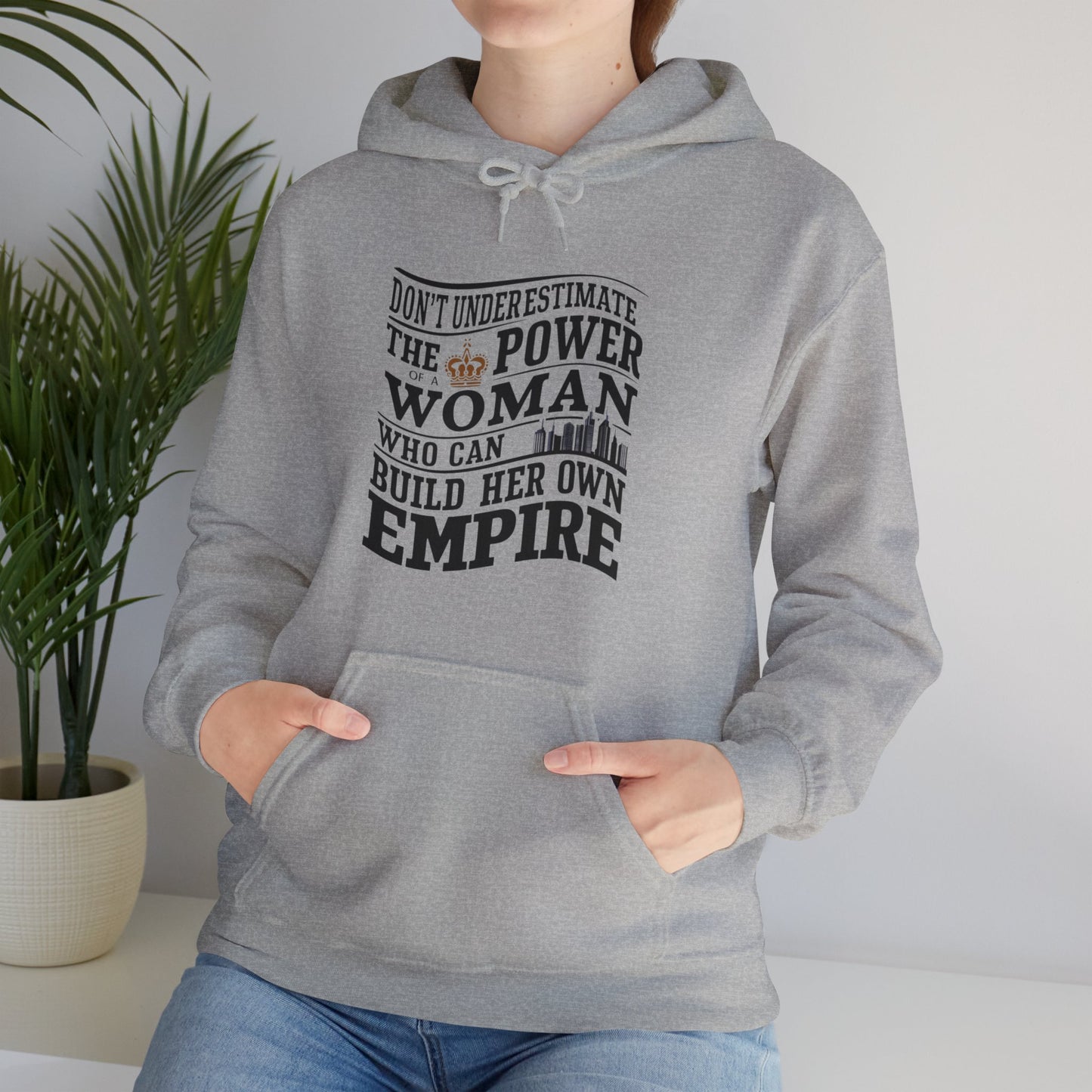 Don't Underestimate Printed Unisex Heavy Blend™ Hooded Sweatshirt
